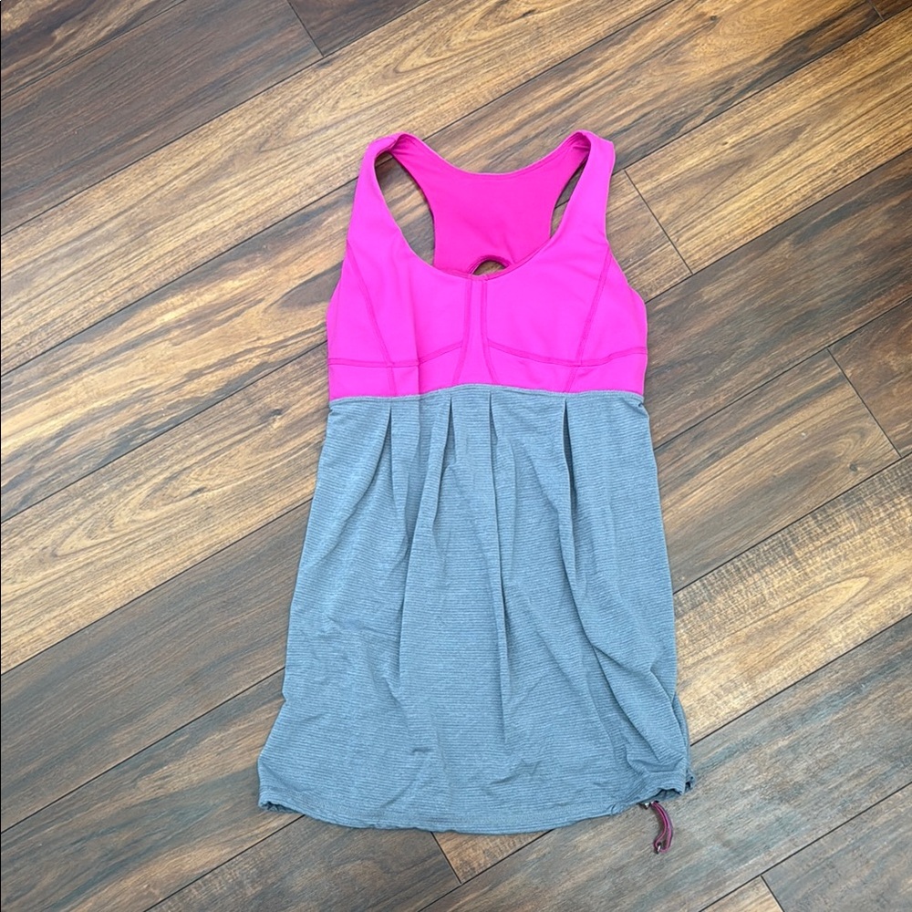 lululemon athletica Pink and Gray Tank Top